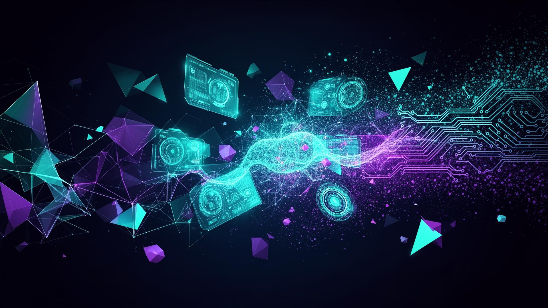 AI technology abstract background